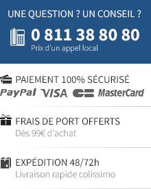 Paiement sécurisé, frais de port offerts, expédition en 24h